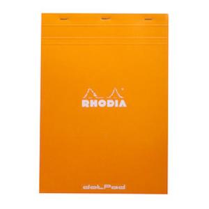 Bloc Rhodia N°18 A4 5x5 DOT orange