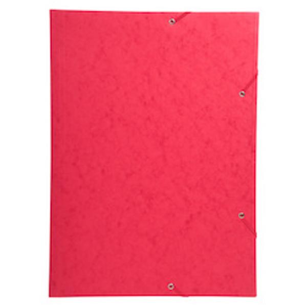 Chemise A3 3rab/élast.carton rouge