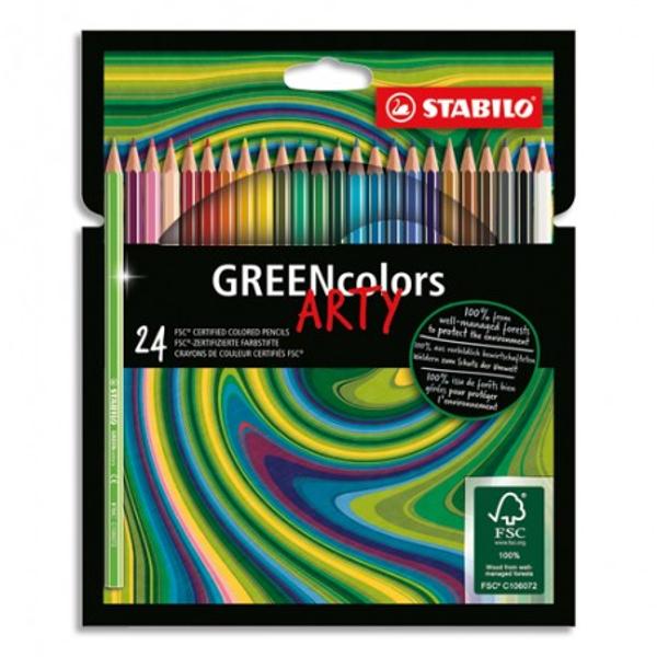 Crayons de Couleur -24--GREEN Arty